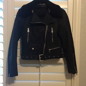 Zara faux leather jacket